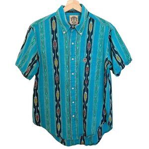 BILLIONAIRE BOYS CLUB Bee Line Aztec Shirt M Blue